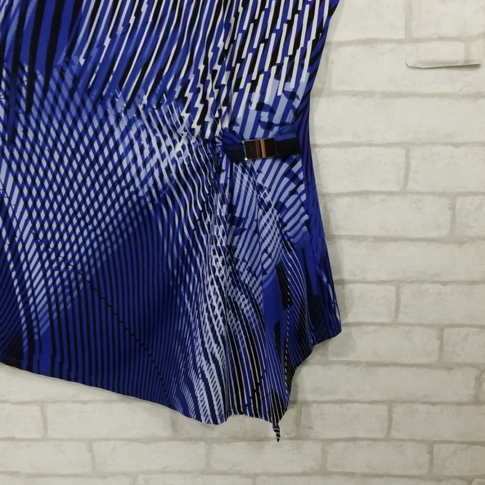 Cato blue asymmetrical blouse size XL - Picture 2 of 6